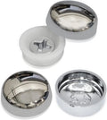 Plastic Screw Cover CHROME 2 Piece Dome Cap Washer Decorative Furniture × 10 – product image 1