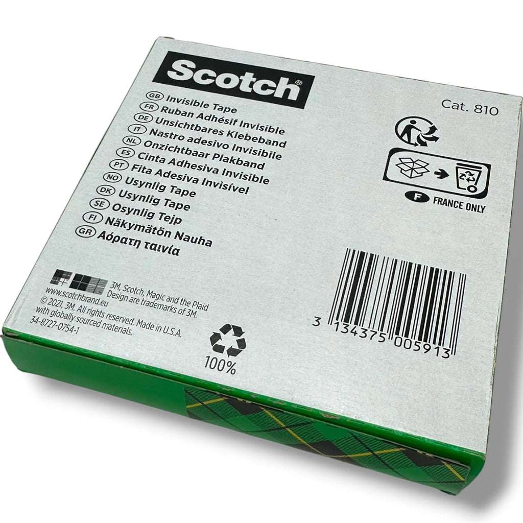 3M 810 Magic Tape 19mm × 66m Permanent Invisible Clear Repair Hinging Tape – product image 2