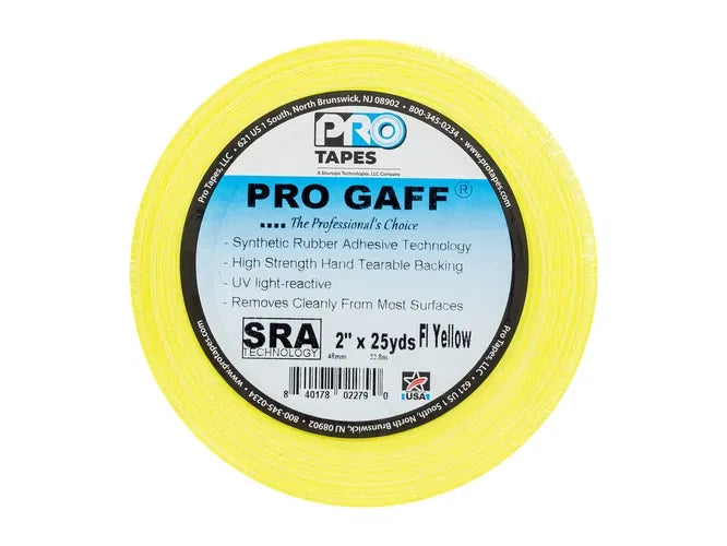 Pro Gaff Cloth Tape Yellow Self Adhesive 48mm × 23m Picture Framing – product image 2