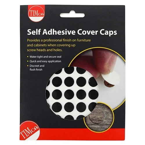 Screw Cover Caps Self Adhesive Hole Black Head Hide Wood Grain Furniture 13mm – product image 2