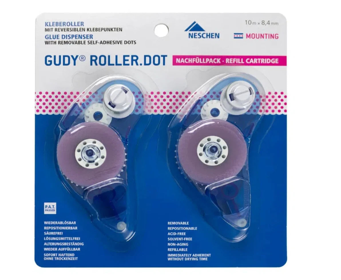 Neschen Gudy Roller Dot Refills - 2 Pack • 8.4mm × 10m • Archival Adhesive Photo – product image 2