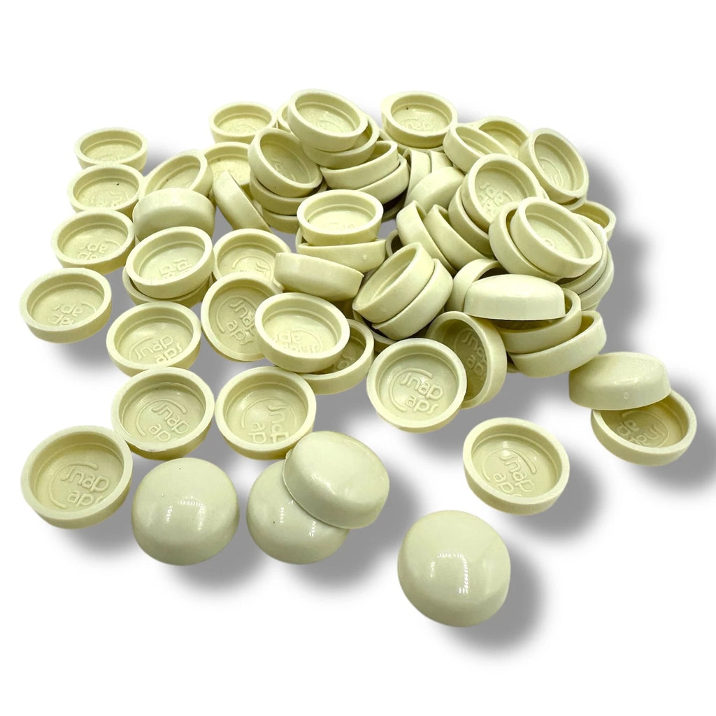 Cream Gloss 6/8g Snap-Caps screw cover caps