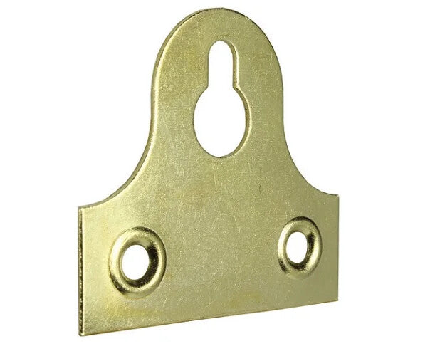 Brass-Plated Slotted Mirror Plates – 46mm