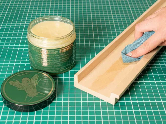 Beeswax Natural Creamy Clear 250ml Flag jar Framing Canvas Woodwork Black Bison – product image 3
