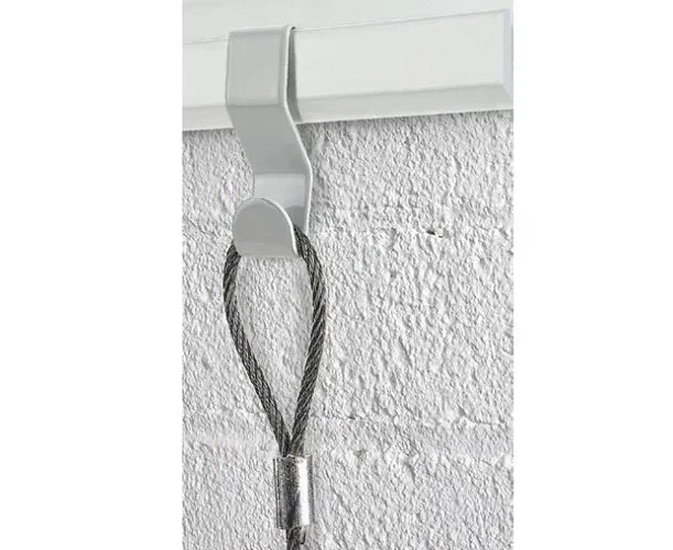 S Hook Silver 10mm Use with Loop-top suspenders to hang pictures on J-Rails – product image 5