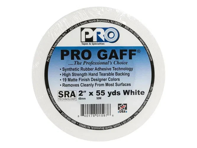 Pro Gaff Cloth Tape White White Self Adhesive 48mm × 50m Picture Framing – product image 3