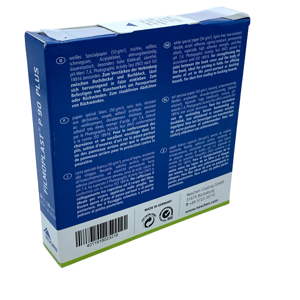 Filmoplast P90 Plus Twin Pack Self-Adhesive 50gsm Paper Hinging Tape 20mm × 50m – product image 3