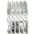 Nickel Slotted Heavy-Duty D-Ring Picture Frame Hangers – 93mm, Pack of 10