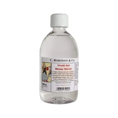 Orange Solvent 500ml Cleaning C. Robersons Studio Safe Framing Paint brushes – product image 1