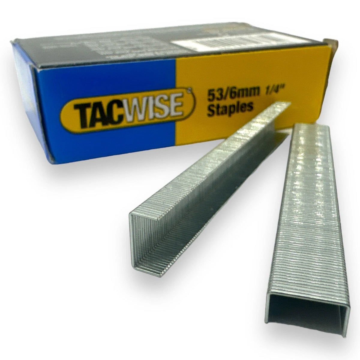 Tacwise Staple 53 Series 6mm 1/4" 2 Strips (250 Staples) Gun Framing galvanised – product image 1