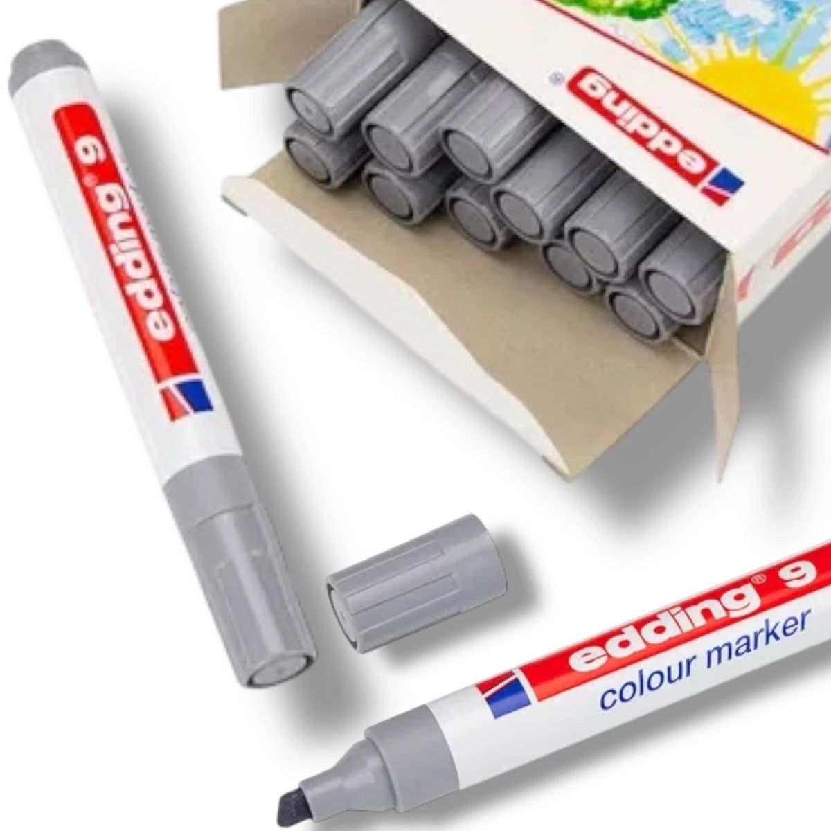 Marker Pens Grey EDDING 9 Colour - Touch Up Frame Moulding Mitre before joining – product image 1