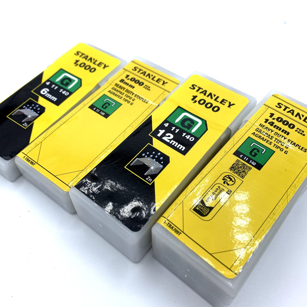 Stanley Staples 6mm 8mm 10mm 12mm 14mm Type G Heavy Duty Staple Gun Refills – product image 2