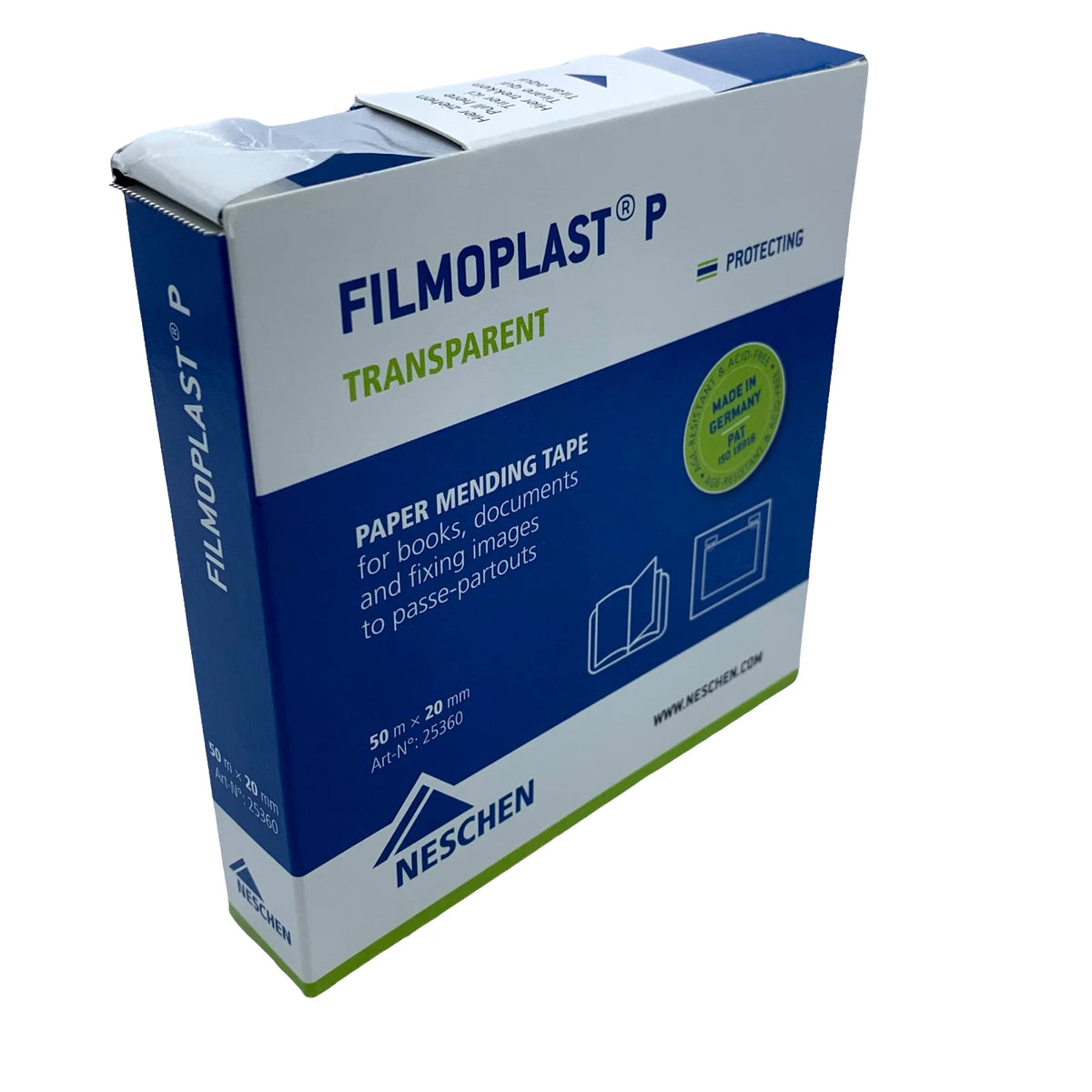 Filmoplast P Tape Self Adhesive 20gsm Paper 20mm × 50m roll Twin Pack – product image 2