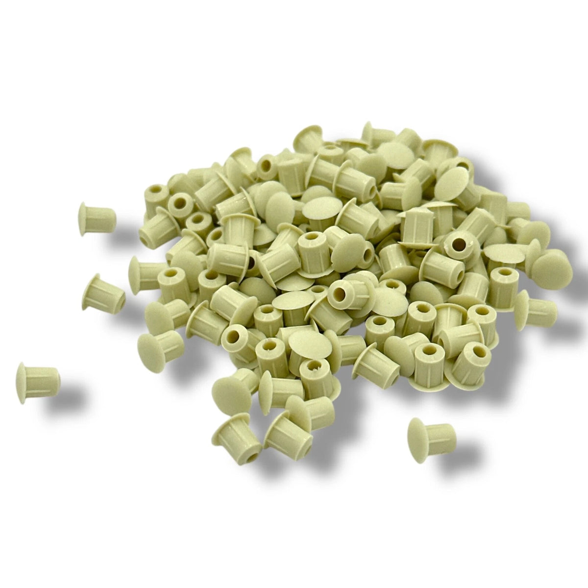 Cream 5mm Holefix push-fit drill hole cover caps
