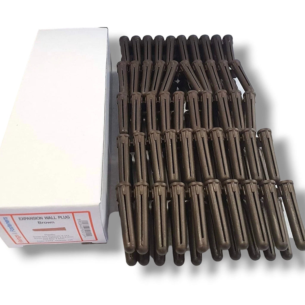 Brown Wall Plugs 7mm Raw Plug Drill Plastic Expansion Raw Plugs No 8 10 Screws – product image 4