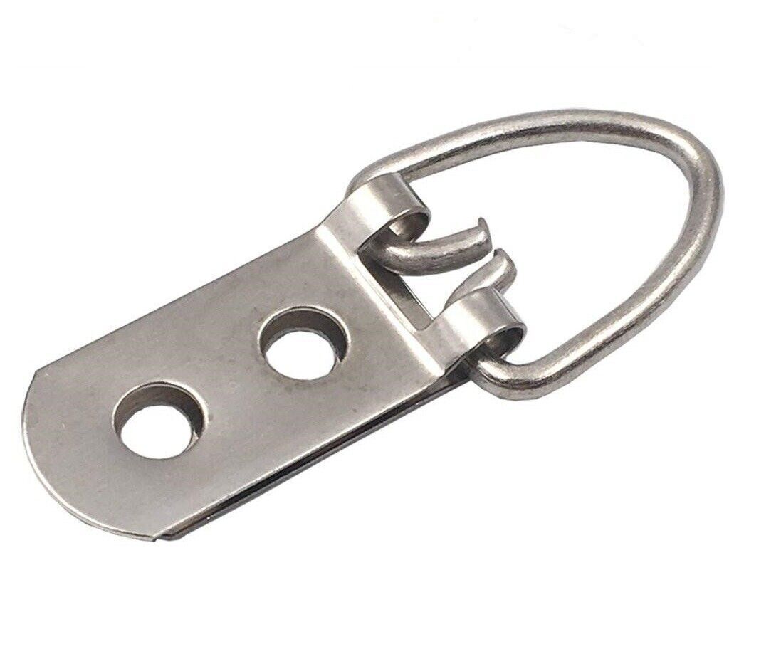 Nickel Heavy-Duty D-Ring Picture Frame Hangers – 58mm, Up to 20kg