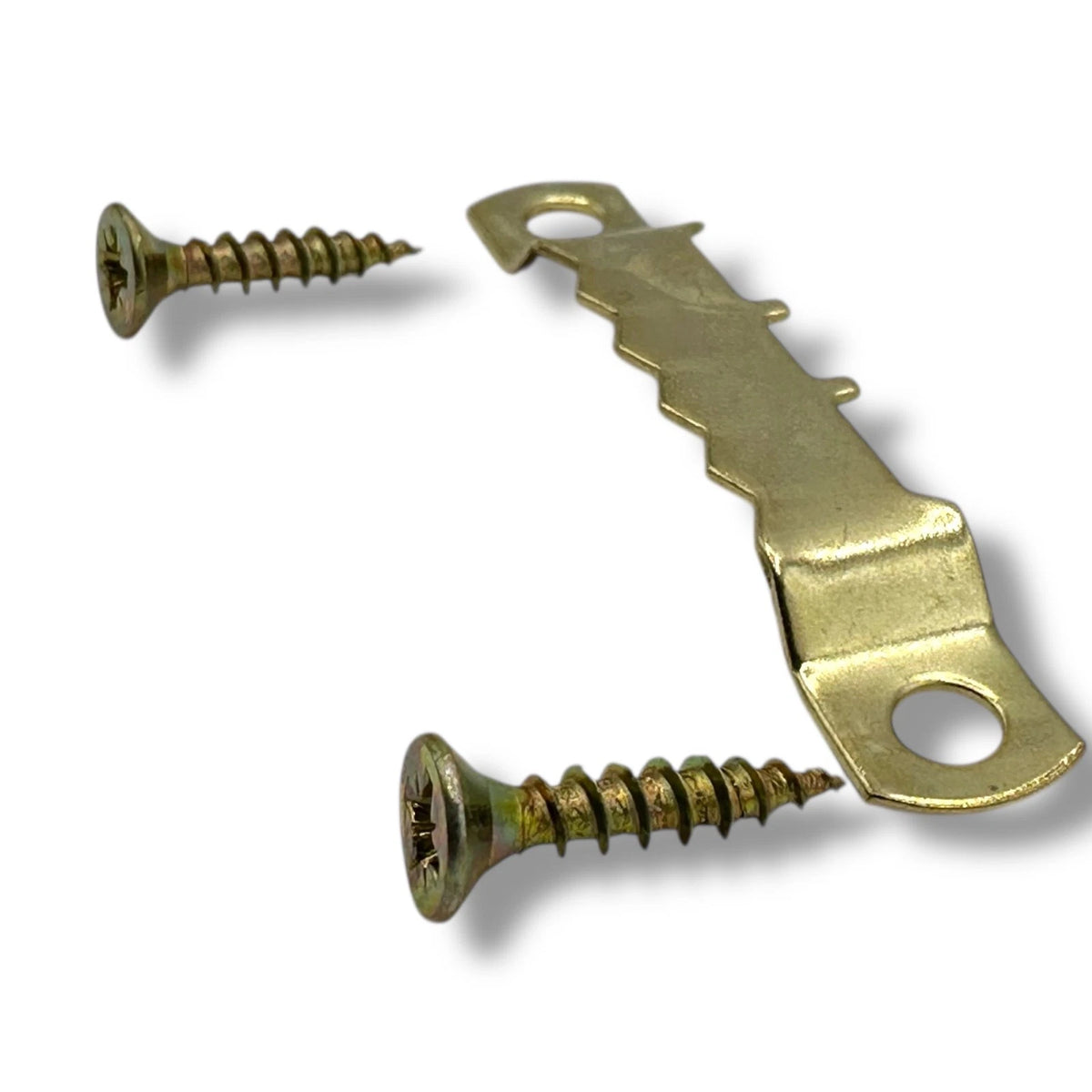 Sawtooth Picture Frame Hooks 45mm Brassed With Screws Canvas Hanging DIY Screw – product image 2