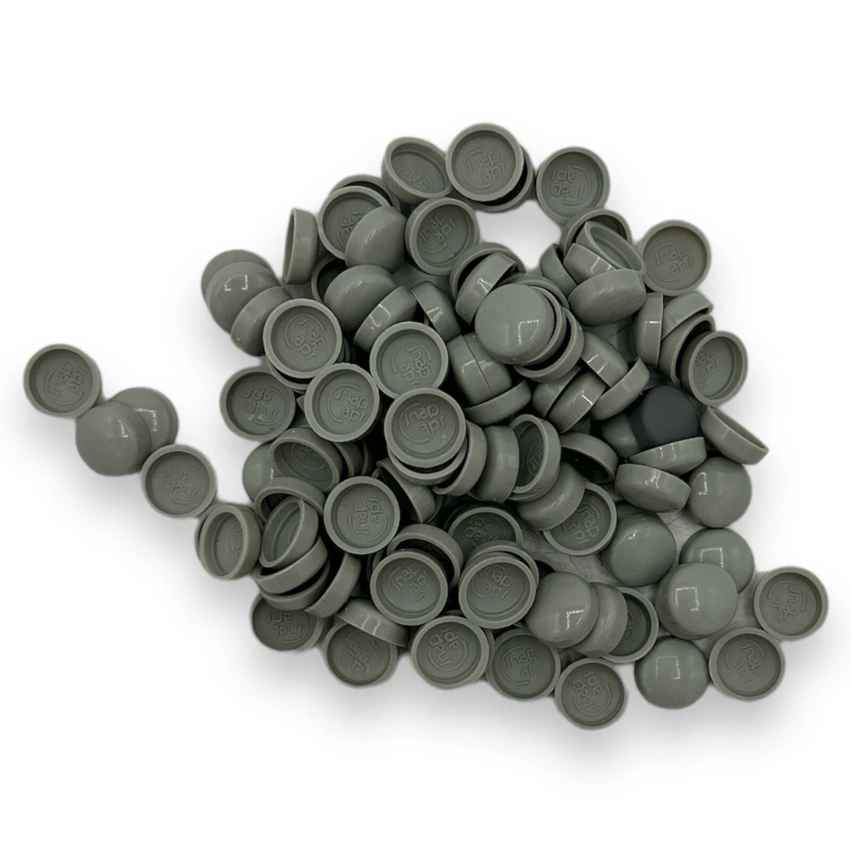 Fog grey Gloss 6/8g Snap-Caps screw cover caps