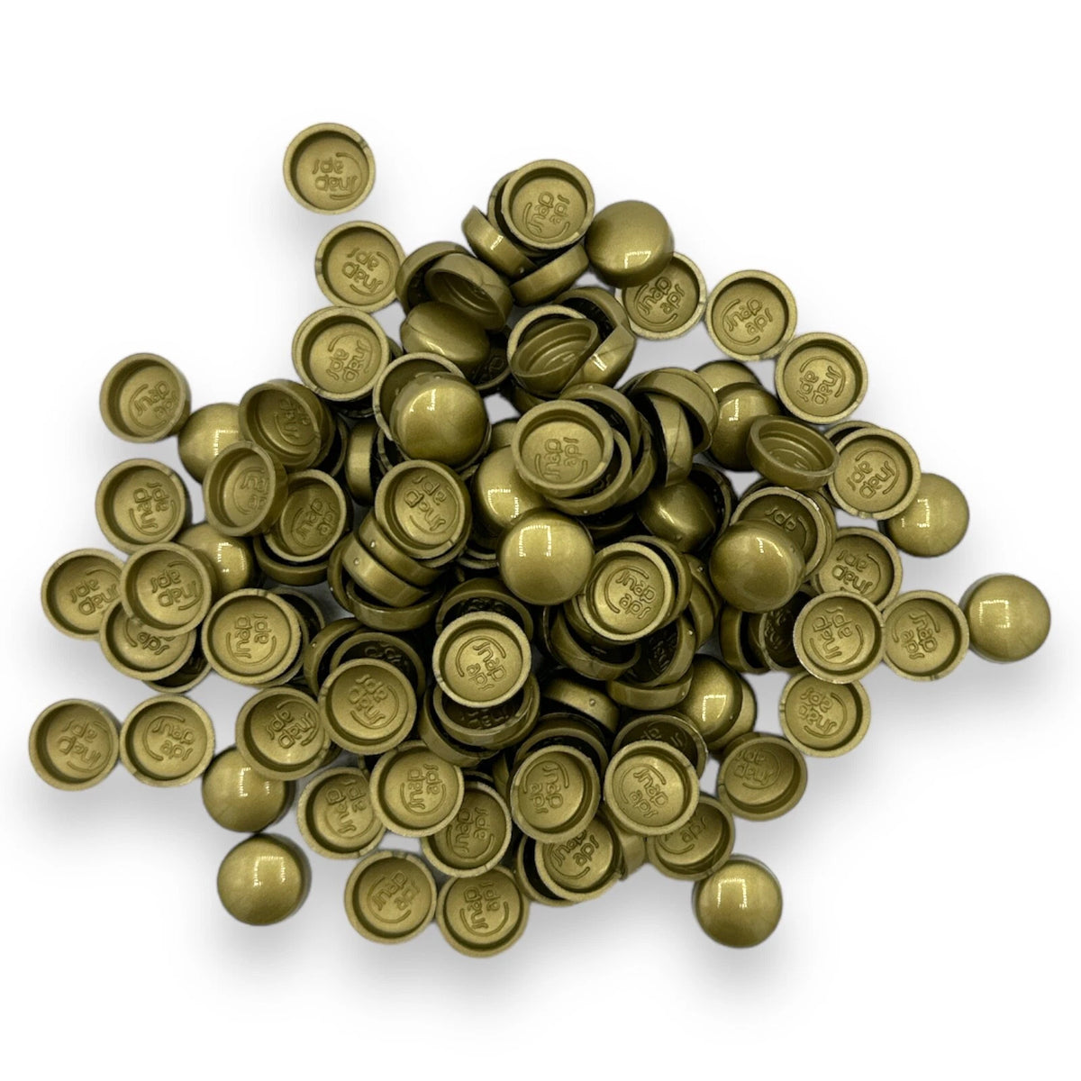 Brass (M) Gloss 6/8g Snap-Caps screw cover caps
