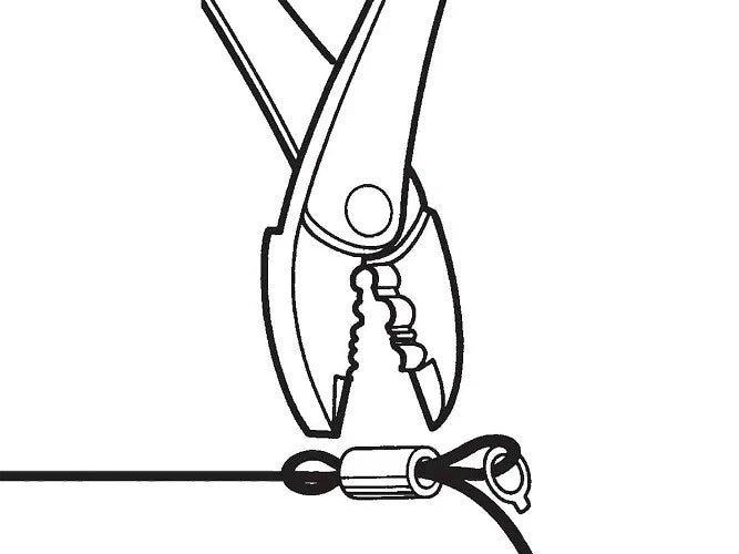 Picture Frame Crimping Ferrules Silver 3.2mm Hanging Wire tie off end Crimper – product image 4