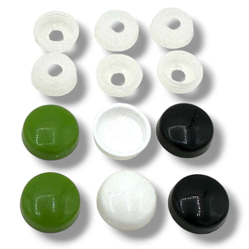 Number Plate Fixings 6pcs Gloss Screw Ev Cover Cap Black White Green Caps 6/8g – product image 1