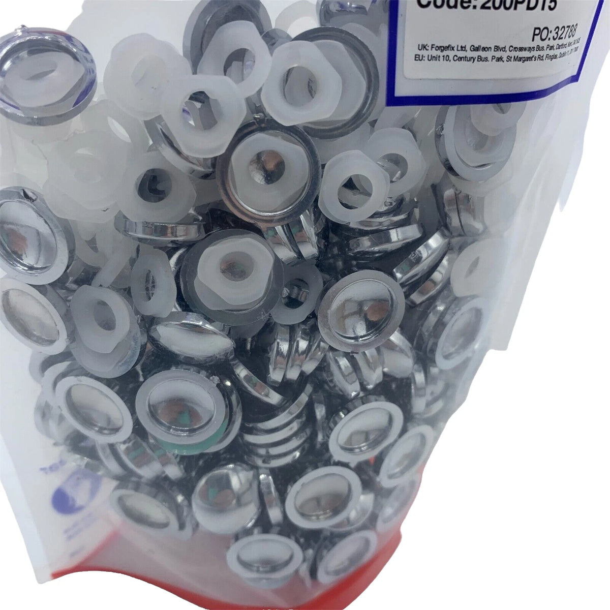 CHROME Screw Cover Cap Plastic 2 Piece Dome Washer Decorative Furniture Bathroom – product image 2