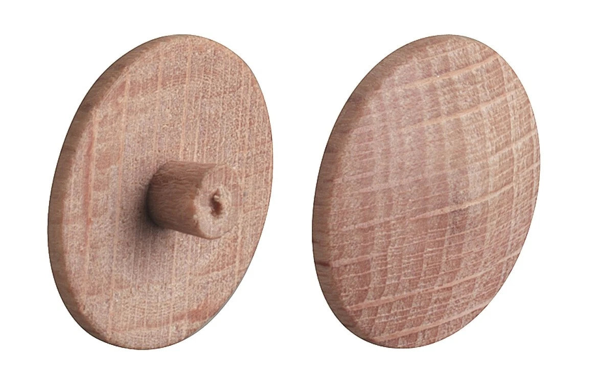 Solid Wood Cover Cap 2 × Cover Press Fit In Steamed Beech Furniture Screws Caps – product image 2