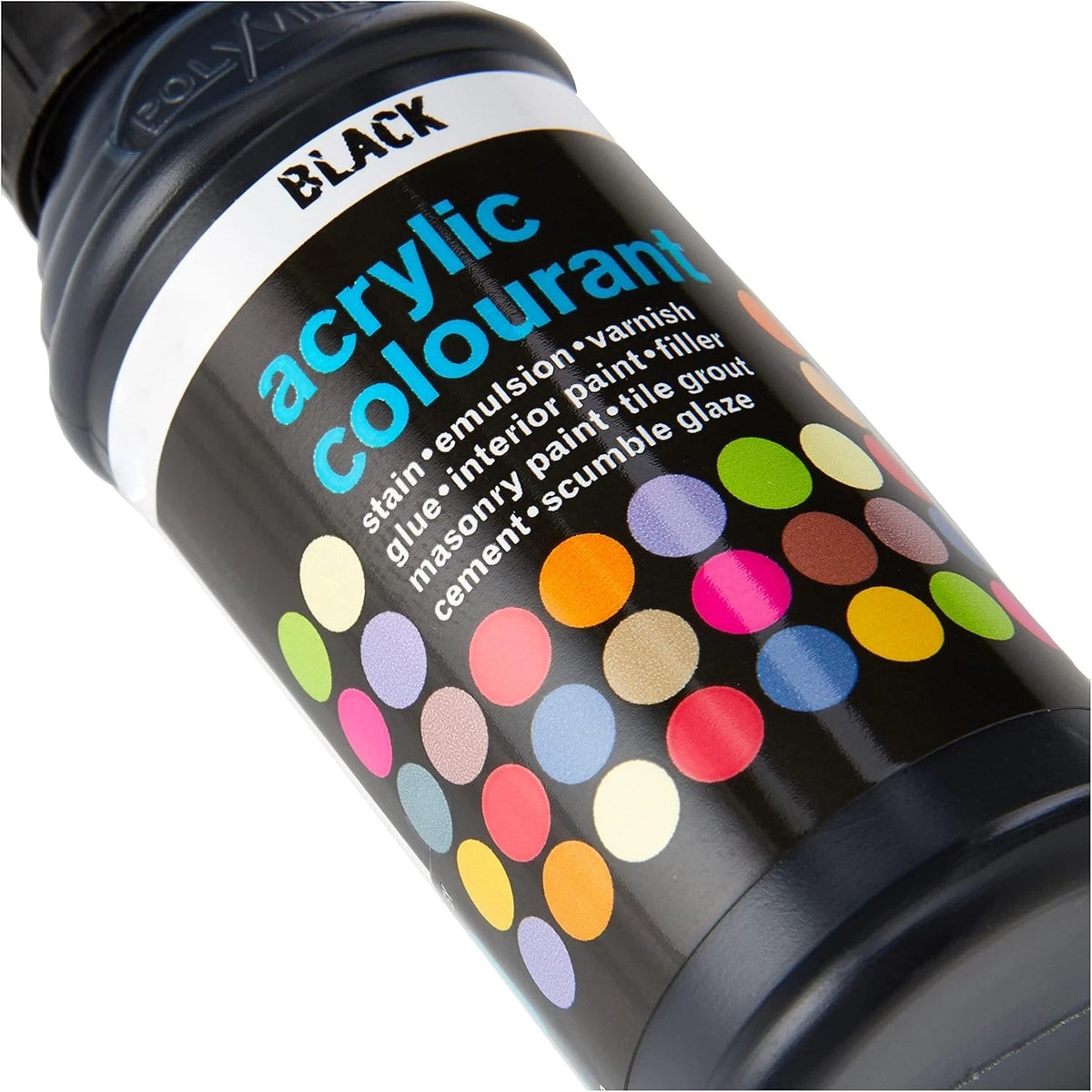 Polyvine Acrylic Colourant 50g Black Vibrant Waterbased Concentrated Pigments – product image 3