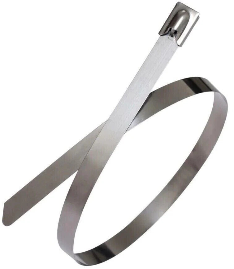 Stainless Cable Tie Ties 360 × 4.6mm Heat Exhaust Wrap Metal Zip Tie Pack of 50 – product image 1