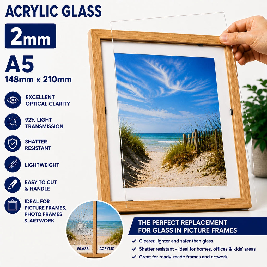 Clear 2mm Replacement Acrylic Glass – 8 Sizes, Packs 1–20 - image 13