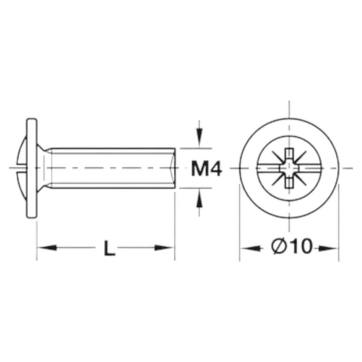 Handle Screws M4 × 25mm Combi Cabinet Drawer Knob Bolts Flange Machine Screw – product image 6