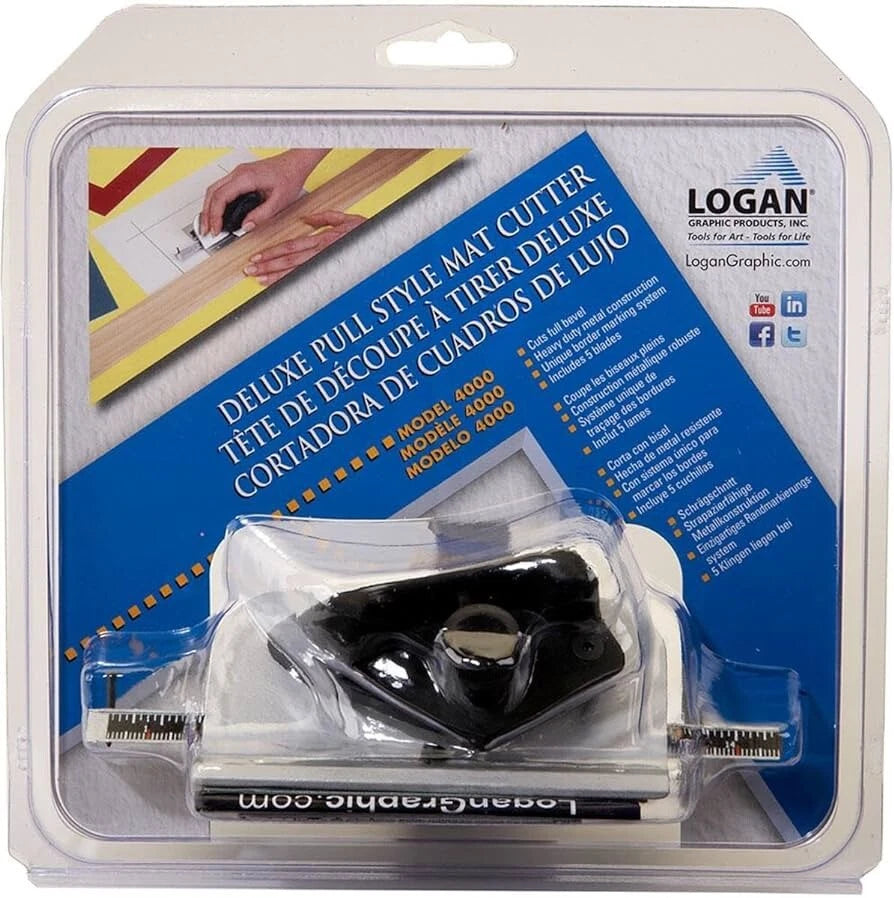 LOGAN 4000 Deluxe Pull Style Handheld Mat / Mount Cutter Framing Cut Blade Bevel – product image 1