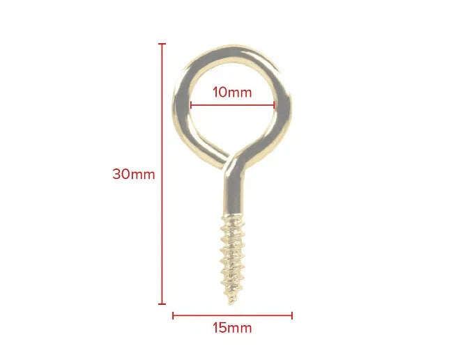 Screw Eyes Brass 30 × 6 Picture Framing Frame Hanging Hooks Crafts – product image 2