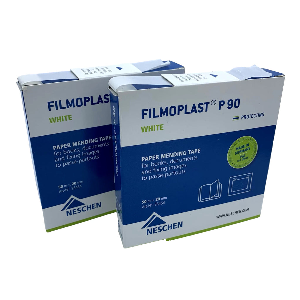 Filmoplast P90 TWIN PACK Self Adhesive 50gsm Paper Tape 20mm × 50m Roll Framing – product image 1