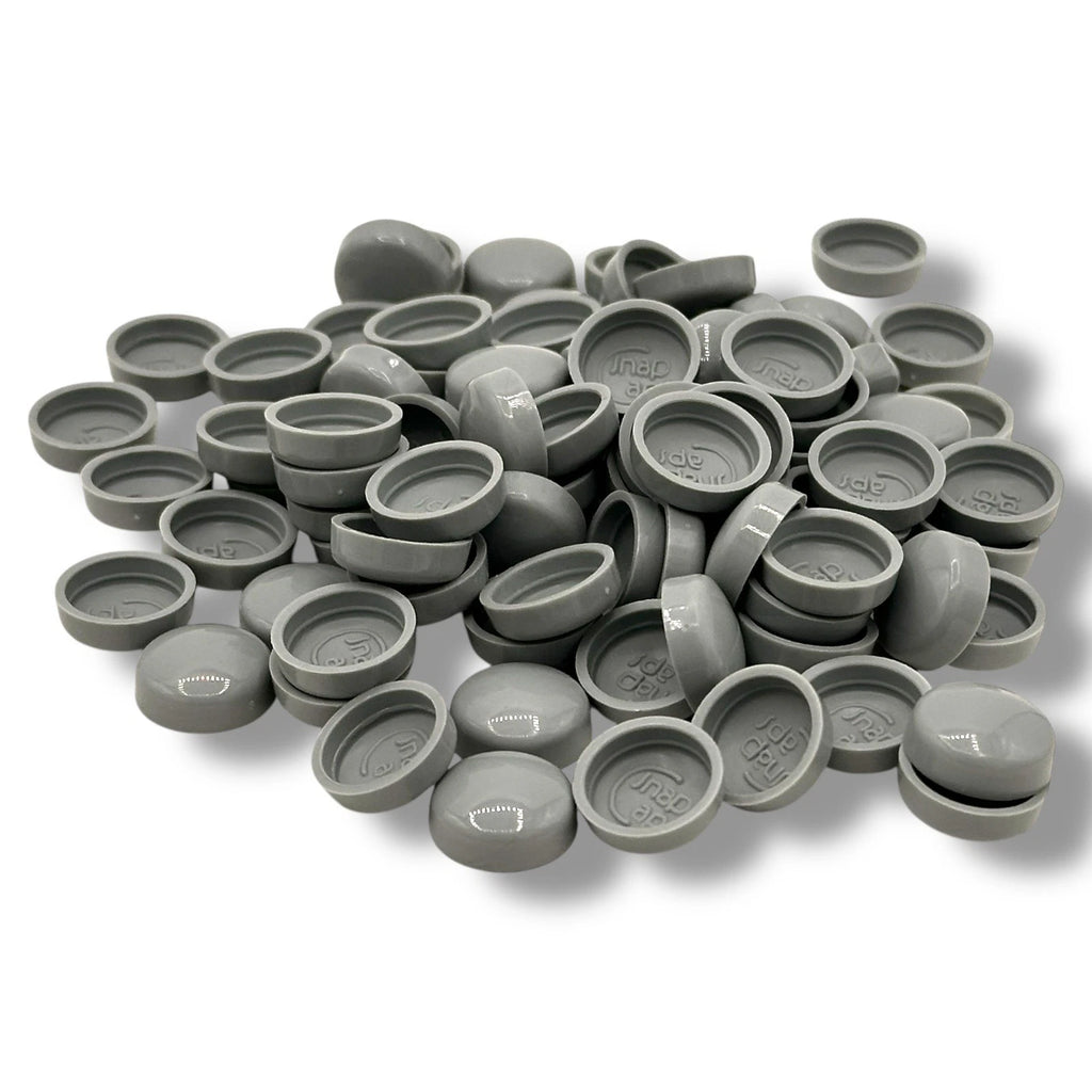 Blue Grey Gloss 6/8g Snap-Caps screw cover caps