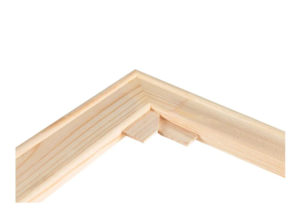 Canvas Stretcher Bars – 19 × 35mm, Single Pair with Wedges – canvas frame assembly example