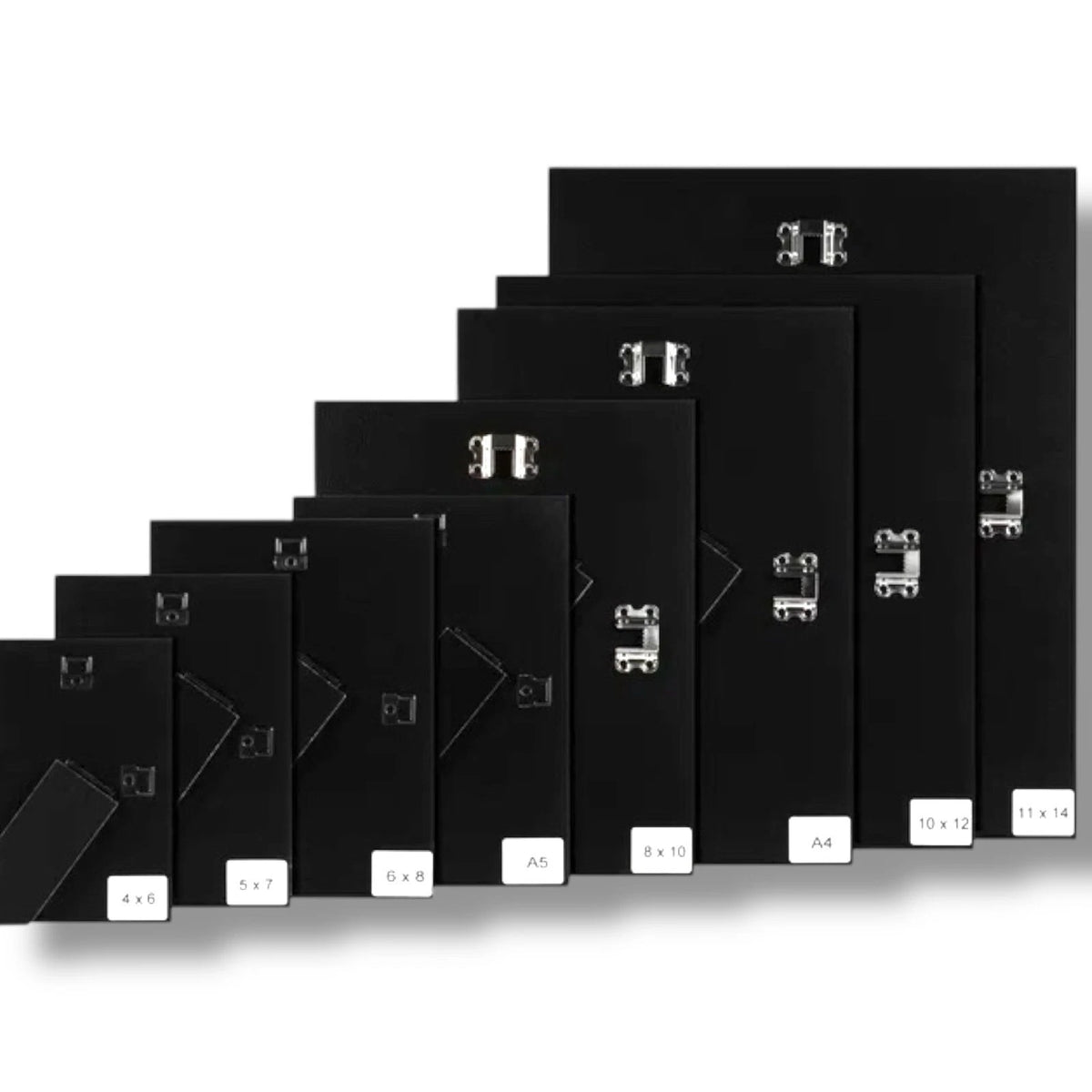 4 × 6in Adjustable-Leg Black MDF Picture Frame Strut Backs – product image 1