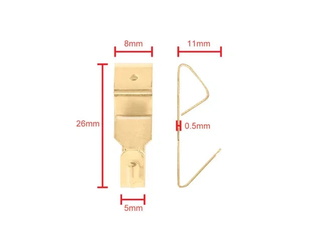 Picture Hooks No.0 25 × Single Brass Plated 26mm And Hard Pins Framing Hanging – product image 3