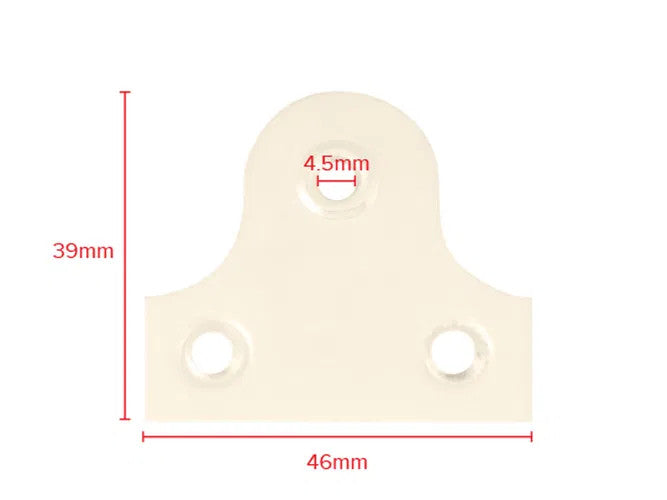 Mirror Hanging Plates – 19–46mm, Brass, Nickel & Black – dimensions and measurements