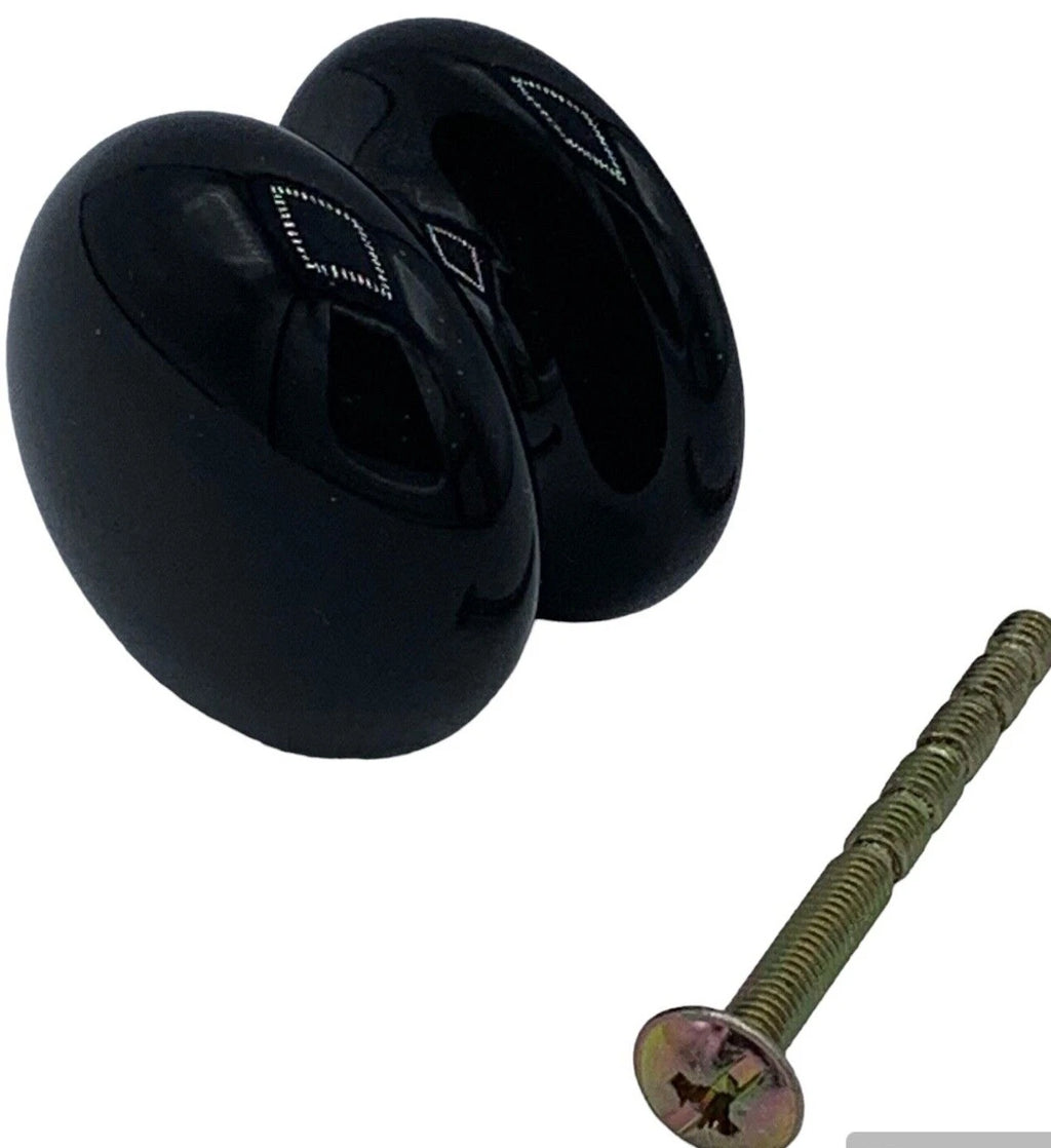 BLACK CERAMIC 38mm DOOR KNOBS 1-32 PACK Kitchen/Bedroom Drawer Pull Handles – product image 2
