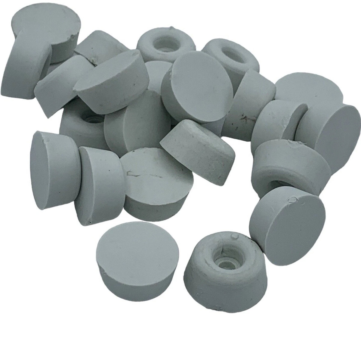 Rubber Toilet Seat Buffer 19mm Pads Pack SMALL Bathroom Round Stop Seat White – product image 1