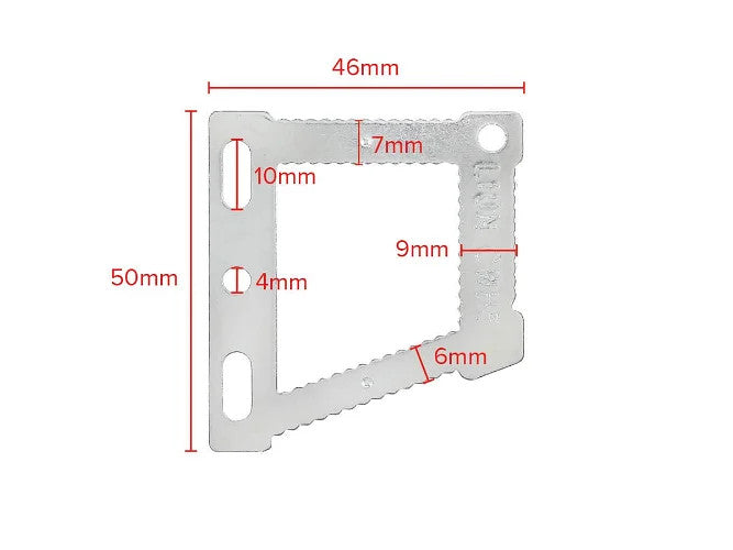 CWH5 Micro Sawtooth Frame Hangers with V-Nails – Pack of 4 – hanger dimensions
