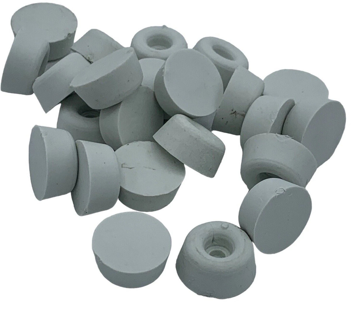 White Seat Rubber Pads Buffer Toilet 22mm Pack LARGE Bathroom Round Stop Seat – product image 1