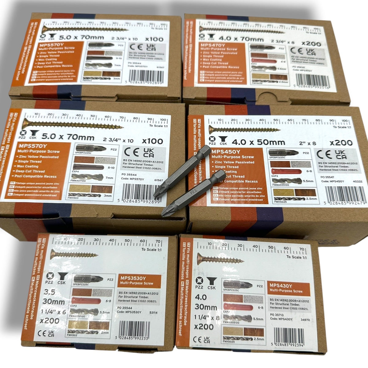 ForgeFix Mixed-Size Yellow Zinc Wood Screw Assortment – 1,000 Pieces – yellow zinc screws