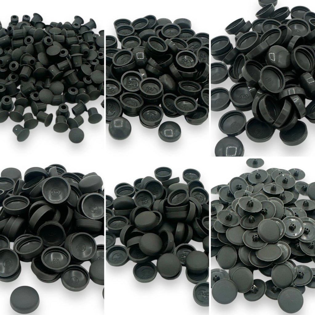 Cover Caps Medium Slate Grey Screw Pozi Phillips Snap-On Bifix™ 5mm Holefix™ Dome – product image 1