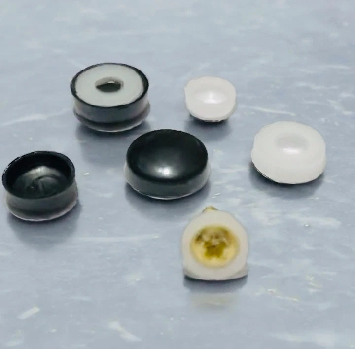 Dome Screw Cover Caps White Two Piece Matt 4/5g Snap-Cap DIY Screws – product image 2