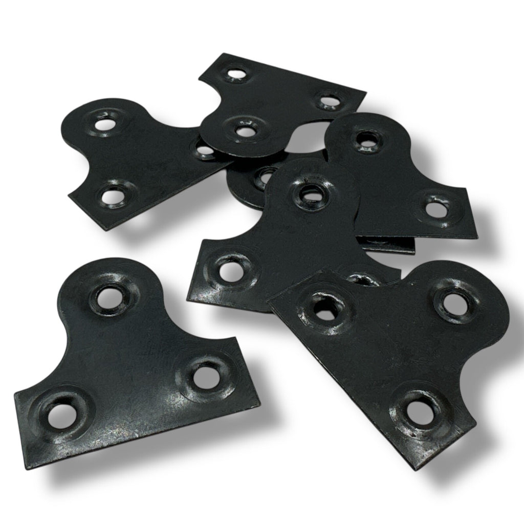 Black 3-Hole Mirror Plates – 38mm, Pack of 100