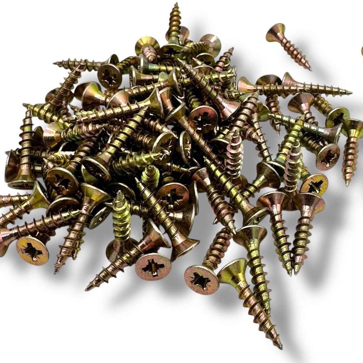 ForgeFix Yellow Zinc Wood Screw Assortment – 1,400 Pieces – yellow zinc screws
