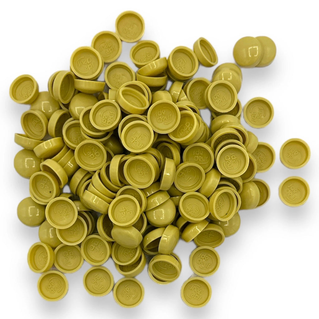 Gold Gloss 6/8g Snap-Caps screw cover caps