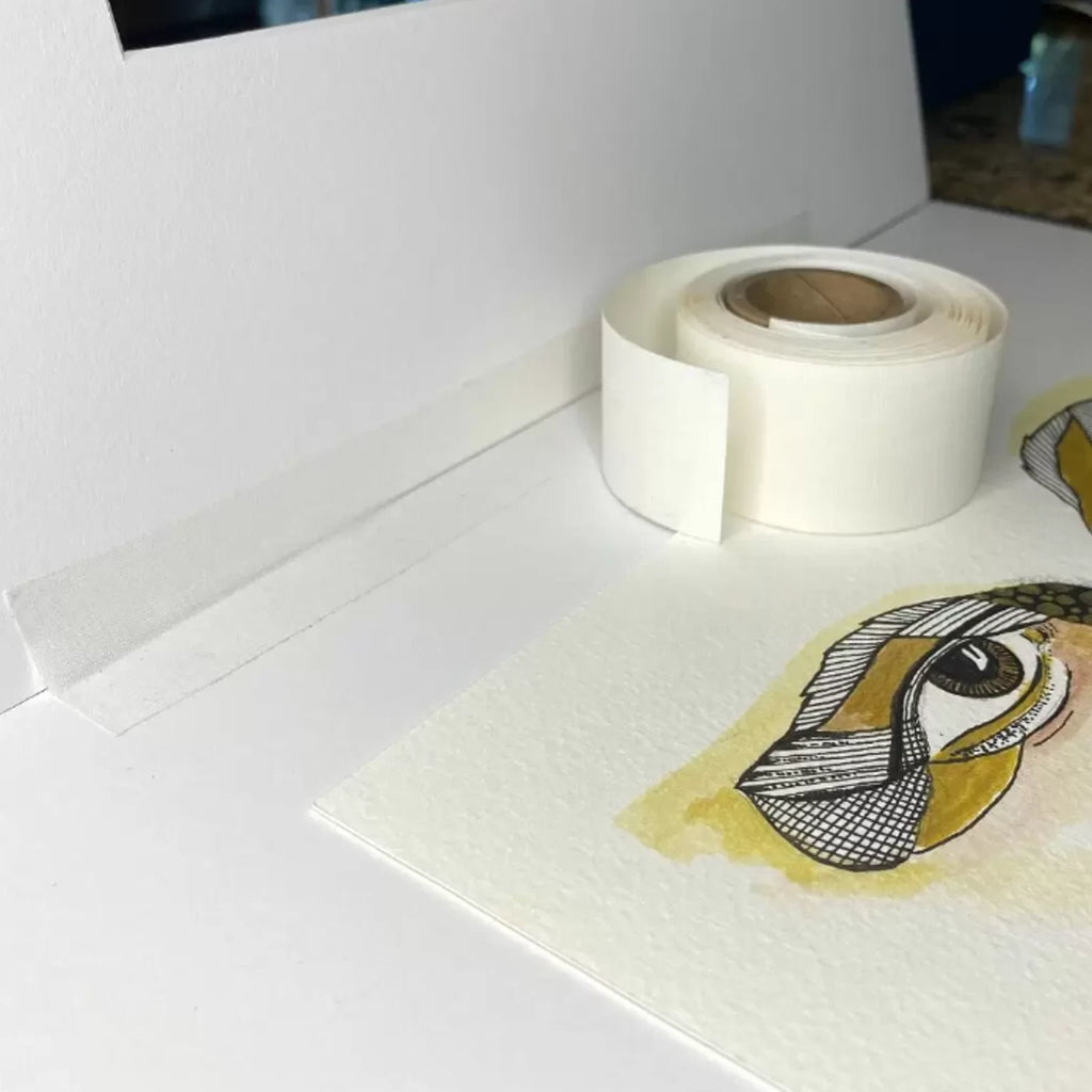 Lineco Self Adhesive Cloth Tape 32mm × 10m Archival pH Neutral White Hinging – product image 6
